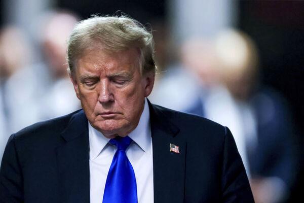 Former President Donald Trump leaves the courthouse at Manhattan Criminal Court, Thursday, May 30. Picture: Justin Lane/Pool Photo via AP
