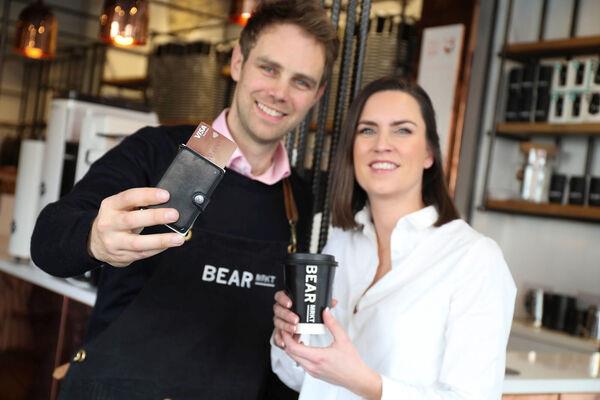 Husband and wife team Stephen and Ruth Deasy of Bear Market Coffee shop which was one of the first in Ireland wher<em></em>e customers cannot pay with cash.