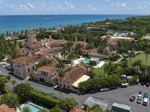 Former U.S. President Do<em></em>nald Trump's Mar-a-Lago club is seen in the aerial view in Palm Beach, Fla., Aug. 31, 2022.