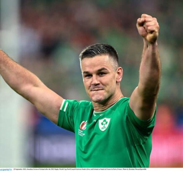 Jo<em></em>nathan Sexton after the 2023 Rugby World Cup Pool B match between South Africa and Ireland at Stade de France in Paris, France. Picture: Brendan Moran/Sportsfile