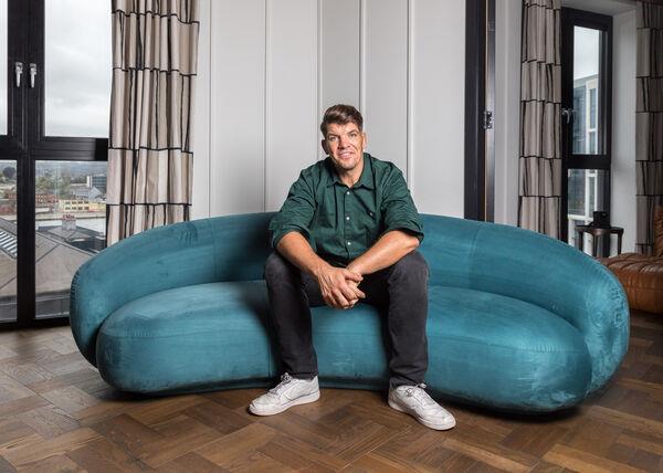 Former Munster and Irish rugby international Donncha O'Callaghan pictured relaxing in the penthouse of the Dean Hotel, Cork. Picture: David Creedon