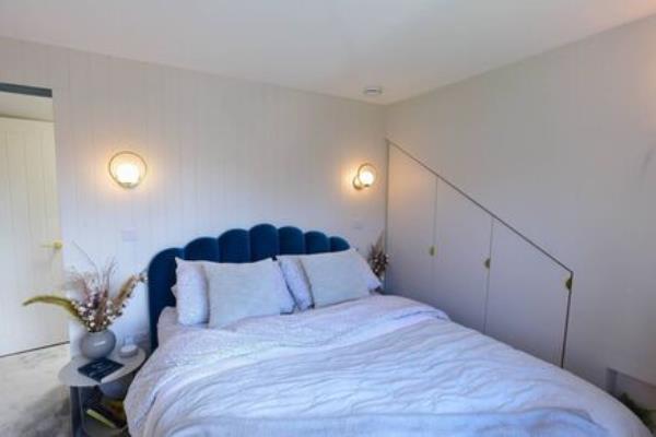 Sheets by Foxford and headboard by Made.com. Picture: Moya Nolan
