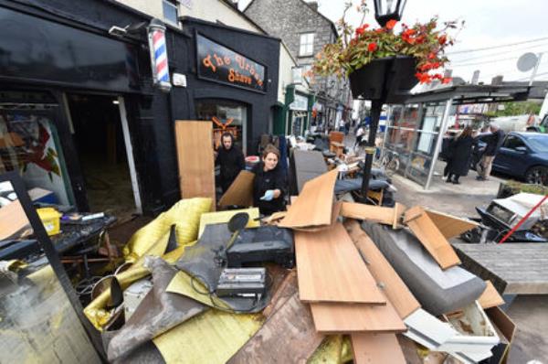  The clean-up in Midleton on Thursday. Picture: Dan Linehan