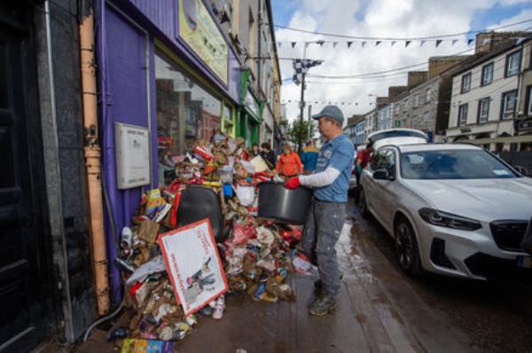  The clean up at Lollipop Kids on Main Street, Midleton, after Wednesday's flooding. Picture: Dan Linehan