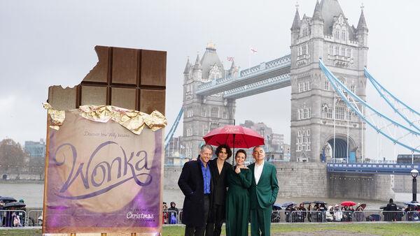 Timothee Chalamet and Olivia Colman promote Wonka after end of actors strike