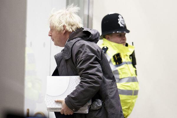 Boris Johnson arrives to give evidence to the UK covid-19 inquiry. Picture: Jordan Pettitt/PA Wire