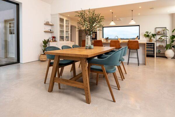 Tradition meets contemporary in the Camden Rustic oak table to seat six to eight diners, from EZ Living Interiors. Tradition meets contemporary in the Camden Rustic oak table to seat six to eight diners, from EZ Living Interiors.