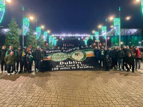 ON THE ONE ROAD: Dublin;s Naomh Padraig CSC outside Parkhead. Pic: Maurice Brosnan
