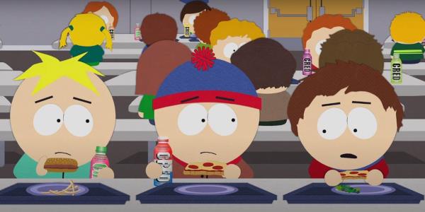 Stan and Butters drinking Cred in South Park Not Suitable for Children